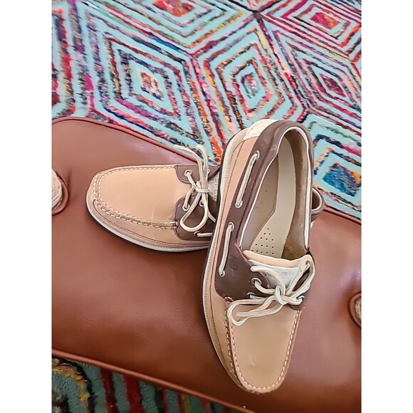 SPERRY Top Sider Men\'s  Lanyard 2 Eye Leather Boat Shoes BROWN Size 10 main image 4